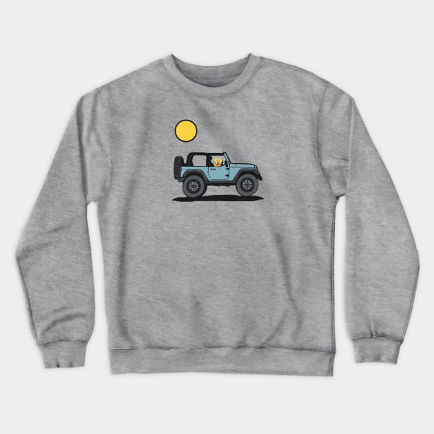 Earl Grey Wrangler with Dog Crewneck Sweatshirt by Trent Tides